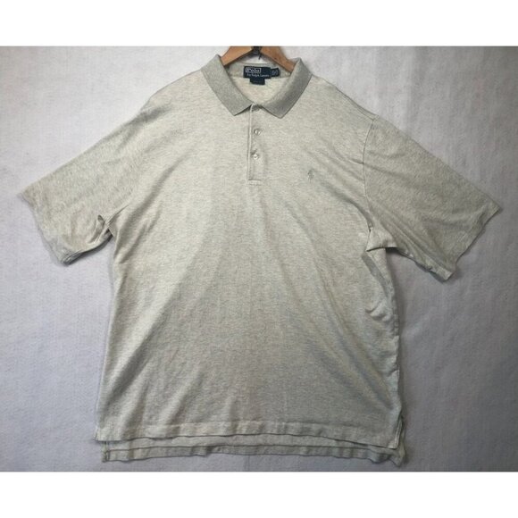 Polo by Ralph Lauren Polo Shirt Golf Fit Short Sleeved Light Gray Men's Size XXL - Picture 1 of 6